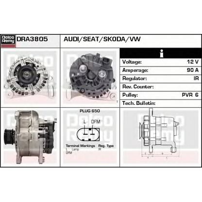 Photo Alternateur DELCO REMY DRA3805