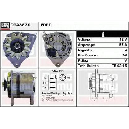 Foto Alternatore DELCO REMY DRA3830