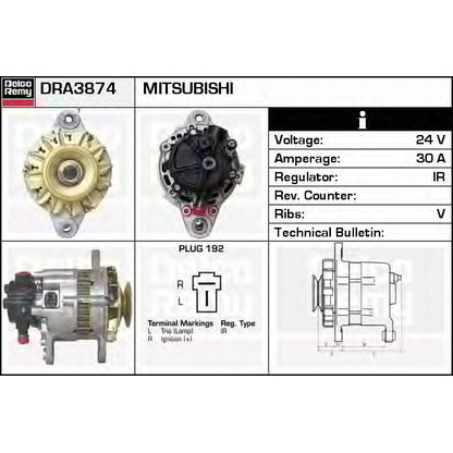 Foto Alternatore DELCO REMY DRA3874