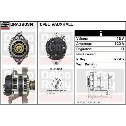 Photo Alternator DELCO REMY DRA3903N