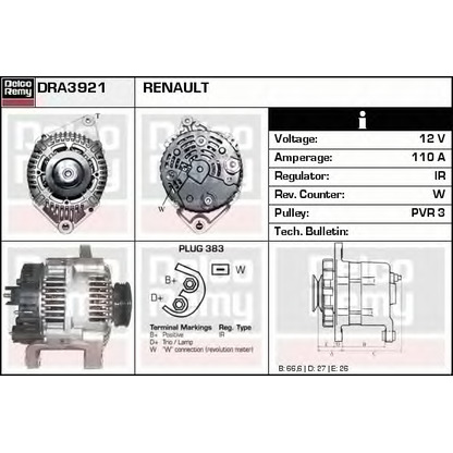 Foto Alternatore DELCO REMY DRA3921