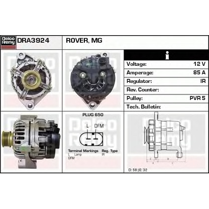 Foto Alternatore DELCO REMY DRA3924