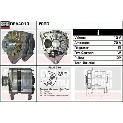 Фото Генератор DELCO REMY DRA4010