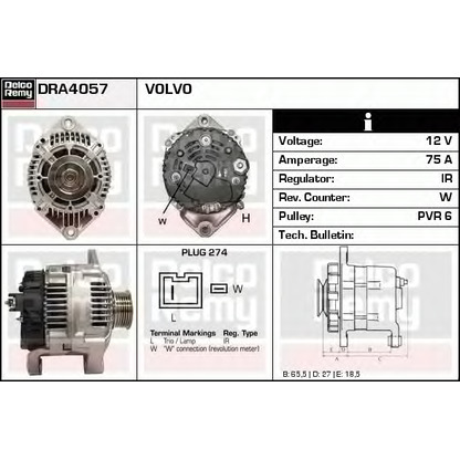 Zdjęcie Alternator DELCO REMY DRA4057