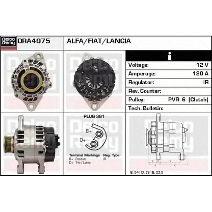 Foto Alternatore DELCO REMY DRA4075