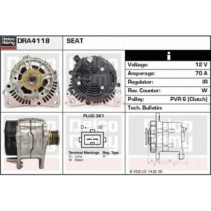 Zdjęcie Alternator DELCO REMY DRA4118