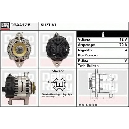 Foto Alternador DELCO REMY DRA4125