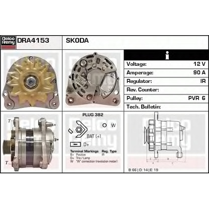 Foto Alternatore DELCO REMY DRA4153