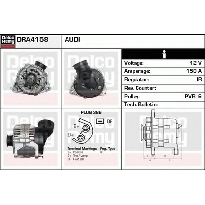 Foto Alternatore DELCO REMY DRA4158