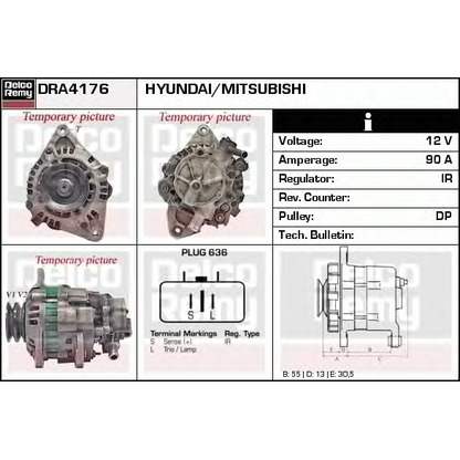 Photo Alternateur DELCO REMY DRA4176