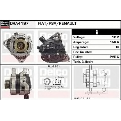 Zdjęcie Alternator DELCO REMY DRA4197