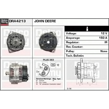 Foto Alternador DELCO REMY DRA4213