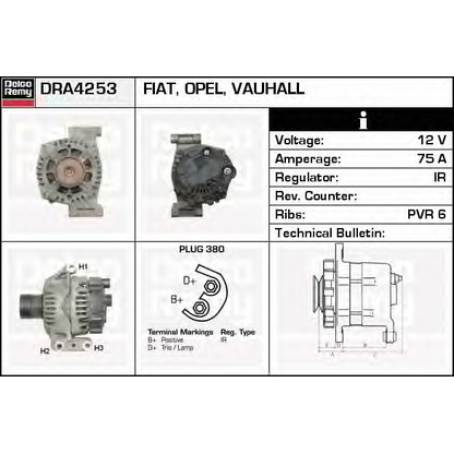 Foto Alternador DELCO REMY DRA4253