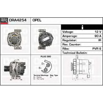 Foto Alternador DELCO REMY DRA4254