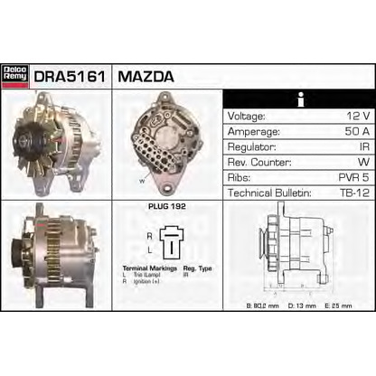 Photo Alternator DELCO REMY DRA5161