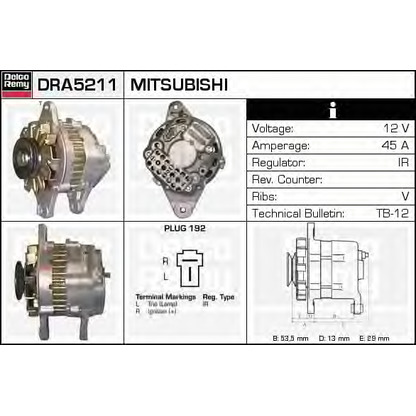 Foto Alternador DELCO REMY DRA5211