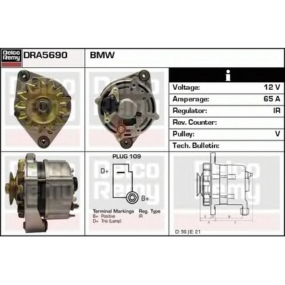 Photo Alternator DELCO REMY DRA5690