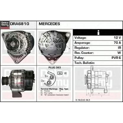 Foto Alternatore DELCO REMY DRA6810