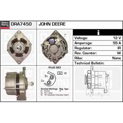 Zdjęcie Alternator DELCO REMY DRA7450