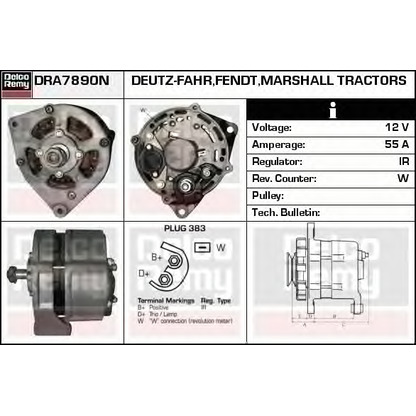 Photo Alternator DELCO REMY DRA7890N