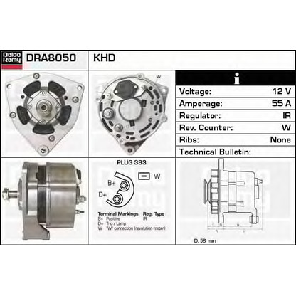 Фото Генератор DELCO REMY DRA8050