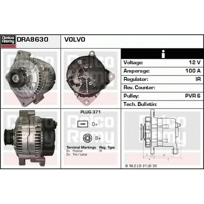 Zdjęcie Alternator DELCO REMY DRA8630