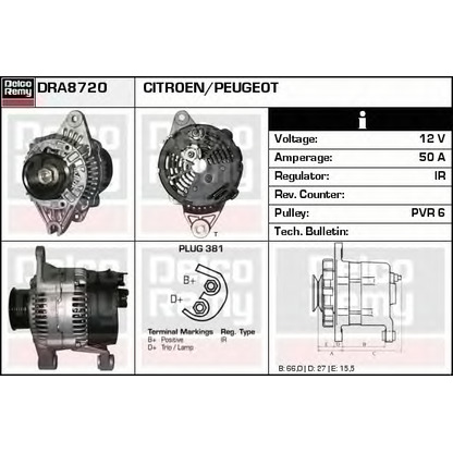 Foto Alternador DELCO REMY DRA8720