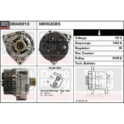 Foto Alternatore DELCO REMY DRA8910