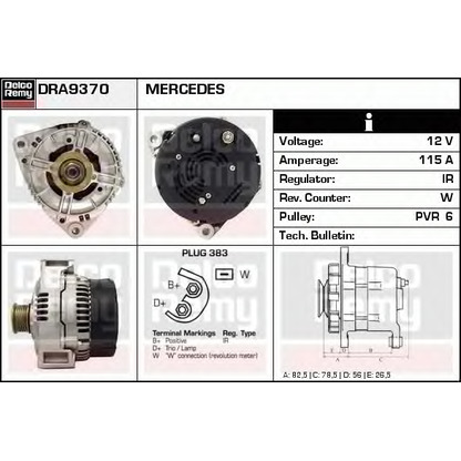 Foto Alternador DELCO REMY DRA9370