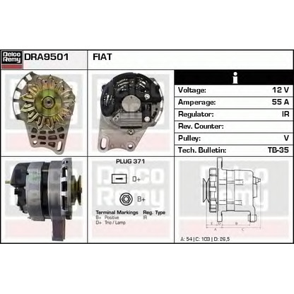 Foto Alternatore DELCO REMY DRA9501N