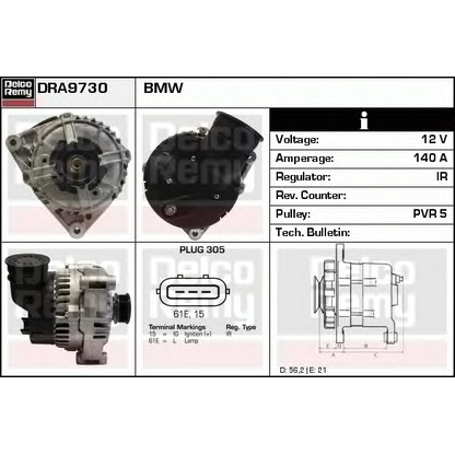 Foto Alternatore DELCO REMY DRA9730