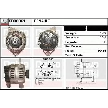 Zdjęcie Alternator DELCO REMY DRB0061