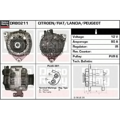 Photo Alternator DELCO REMY DRB0211