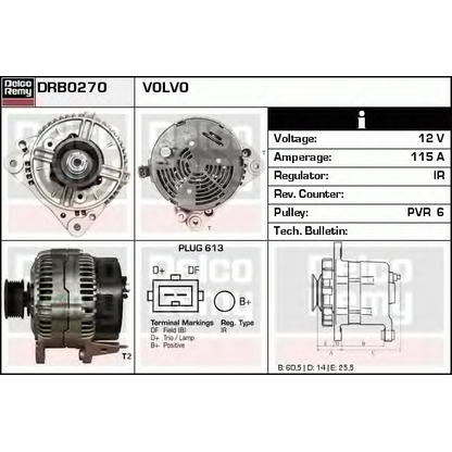 Foto Alternador DELCO REMY DRB0270