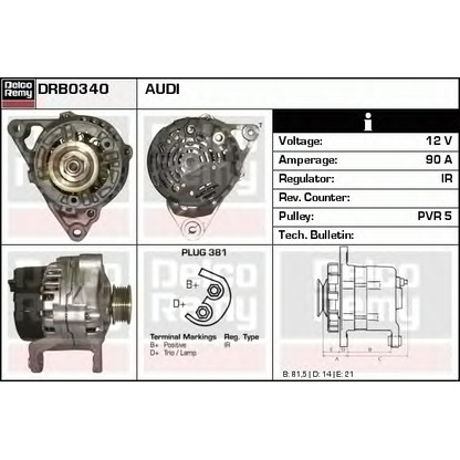 Foto Alternador DELCO REMY DRB0340