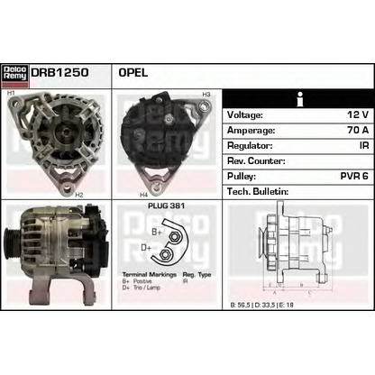 Zdjęcie Alternator DELCO REMY DRB1250