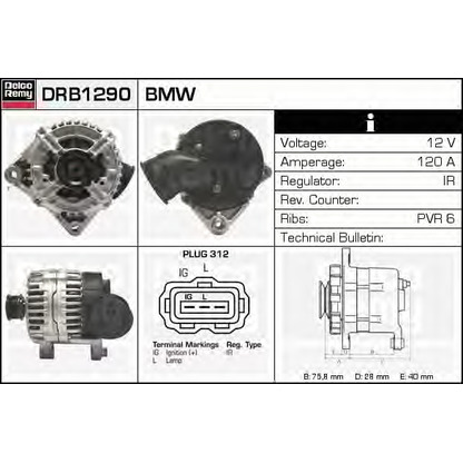 Foto Alternador DELCO REMY DRB1290