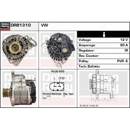 Foto Alternatore DELCO REMY DRB1310