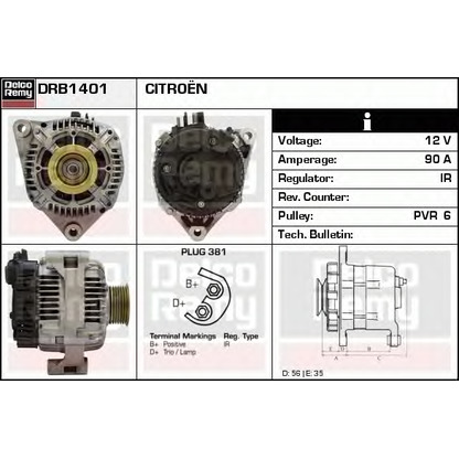 Foto Alternador DELCO REMY DRB1401