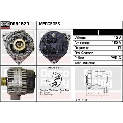 Photo Alternator DELCO REMY DRB1520