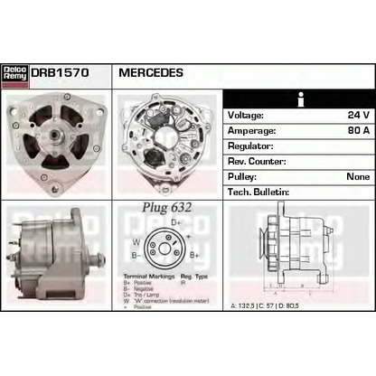 Foto Alternatore DELCO REMY DRB1570