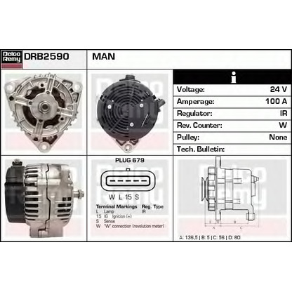 Foto Alternador DELCO REMY DRB2590