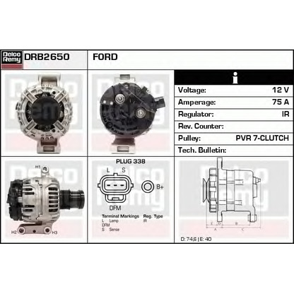 Foto Alternatore DELCO REMY DRB2650N