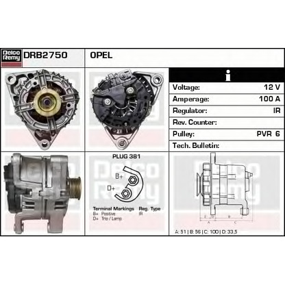 Foto Alternatore DELCO REMY DRB2750