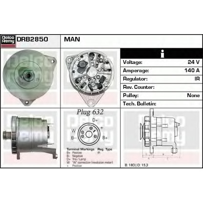 Foto Alternatore DELCO REMY DRB2850