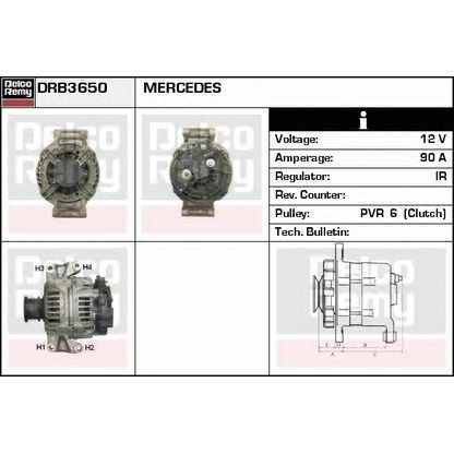 Photo Alternator DELCO REMY DRB3650