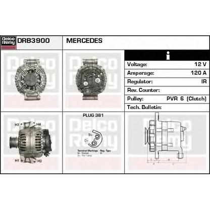 Zdjęcie Alternator DELCO REMY DRB3900