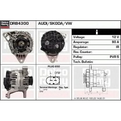 Foto Alternatore DELCO REMY DRB4300