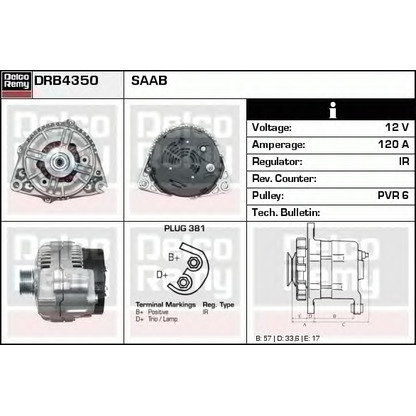 Zdjęcie Alternator DELCO REMY DRB4350