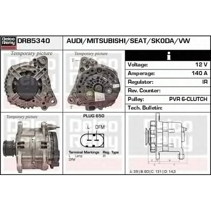 Photo Alternator DELCO REMY DRB5340